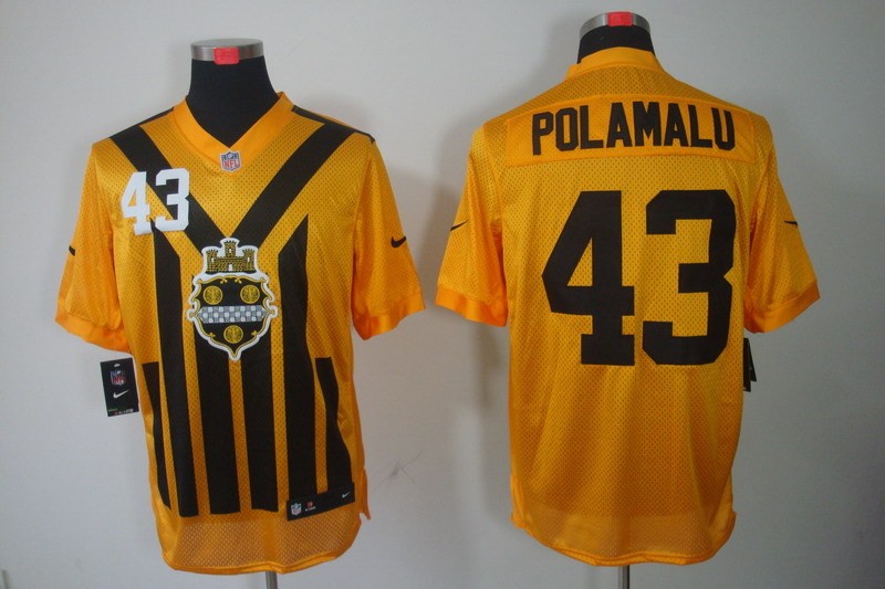 Men 2025 Pittsburgh Steelers #43 Polamalu yellow Nike Limited NFL Jersey->pittsburgh steelers->NFL Jersey